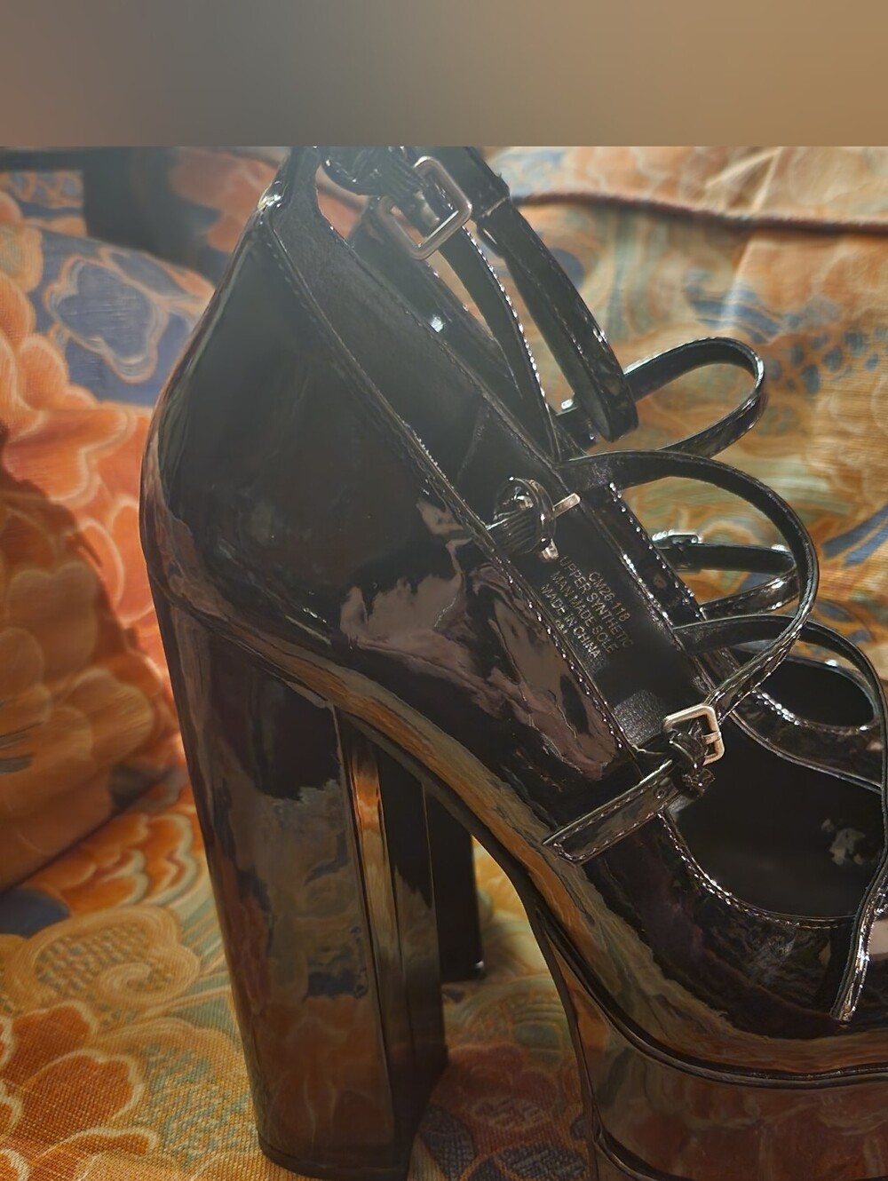 CURRENT MOOD TRIPLE THREAT BLACK PATENT MARY JANES BY..DOLLS KILL